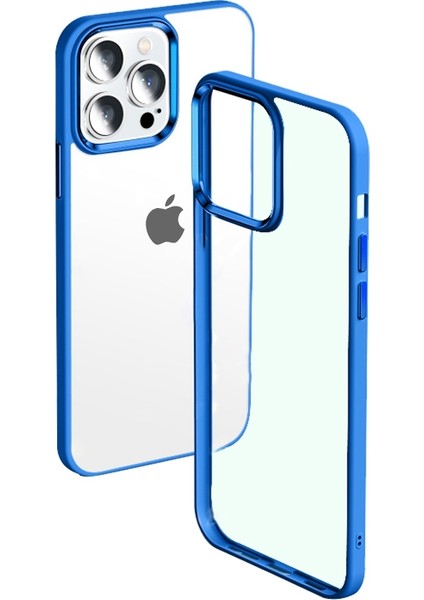 Iphone 13 Pro Max Telefon Kılıfı Koruyucu Kılıf 6.7 Inç Ince Kapak Silikon+Metal Lens Çerçeve Sapfirli Akrilik Anti-Fall Anti Anti Tele (Yurt Dışından)