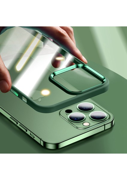 Iphone 13 Pro Max Telefon Kılıfı Koruyucu Kılıf 6.7 Inç Ince Kapak Silikon+Metal Lens Çerçeve Sapfirli Akrilik Anti-Fall Anti Anti Tele (Yurt Dışından) fiyatları