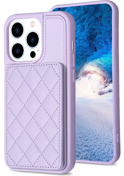 Iphone 13 Pro Max Telefon Kılıfı Deri Kaplamalı Tpu Kapak 6.7 Inç Kart Yuvaları Kickstand Telefon Anti-Çizelge Kılıf Vaka-Doğru (Yurt Dışından)