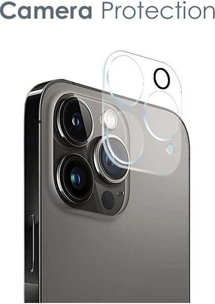 Iphone 13 Pro Telefon Kılıfı Için 6.1 Inç Şeffaf Tpu 9h Temperli Cam Arka Lens Kapak Ekran Koruyucu (Yurt Dışından) fiyatları
