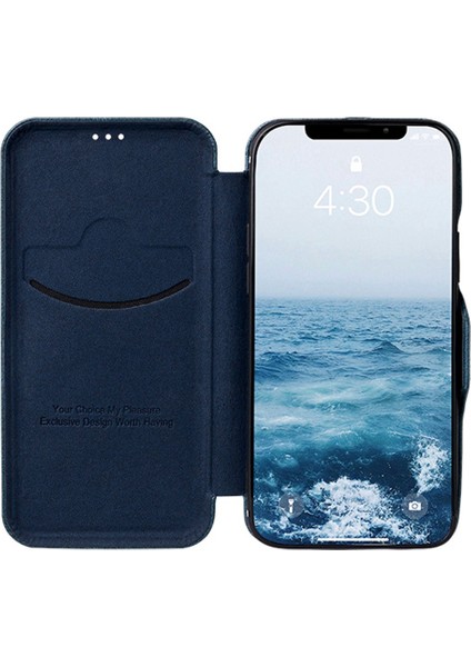 Iphone 13 Pro Max Telefon Kılıfı 6.7 Inç Pu Deri Tpu Tam Koruma Kılıfı Folio Flip Card Slot Telefon Stand Kapak-Mavi (Yurt Dışından) modelleri