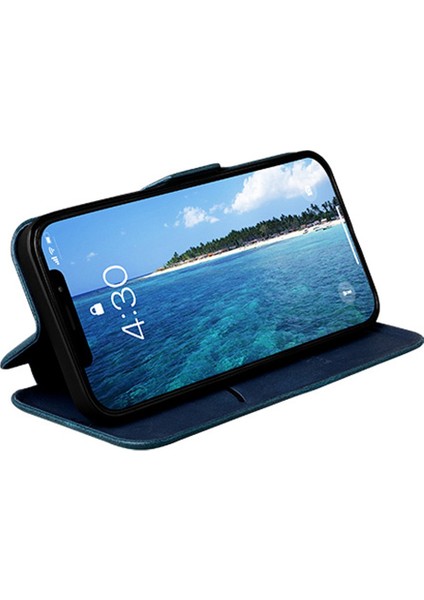 Iphone 13 Pro Max Telefon Kılıfı 6.7 Inç Pu Deri Tpu Tam Koruma Kılıfı Folio Flip Card Slot Telefon Stand Kapak-Mavi (Yurt Dışından) fırsatları
