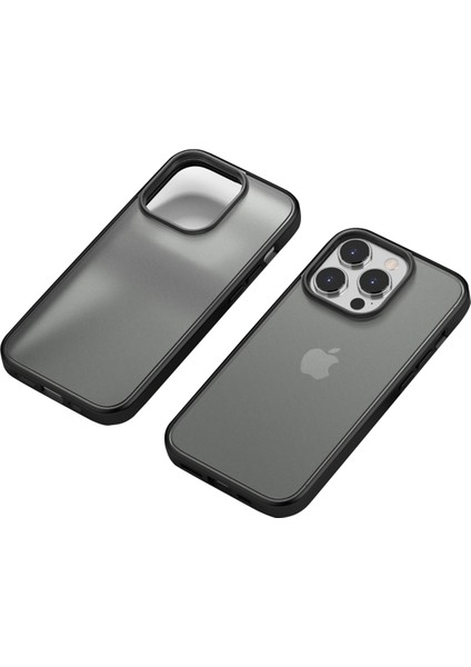 Iphone 13 Pro Max Telefon Kılıfı Tpu+Pc Damla Koruma Yarı Famlı Mat Telefon Kapak Black (Yurt Dışından)
