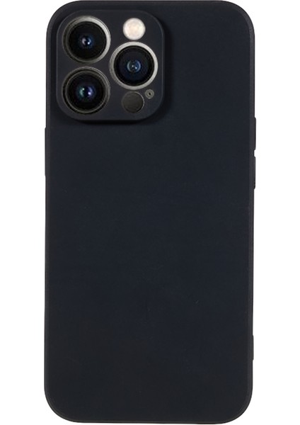 Iphone 13 Pro 6.1 Inç Düz Kenar Tpu Kasası Hassas Kesme Kamera Koruma Telefon Kapak-Siyah (Yurt Dışından)