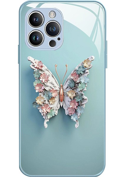 Iphone 13 Pro Max Telefon Kılıfı Için 6.7 Inç Vıvıvıd Keleflik Kurulu Koruyucu Kasası Temperli Cam+Tpu Telefon Kapak Mavisi (Yurt Dışından)