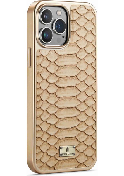 Iphone 13 Pro Max Telefon Kılıfı 6.7 Inç Slip Grip Snake Doku Pu Deri Kaplamalı Pc Arka Kabuk Elektrapan Kenar Cep Telefonu Kapak Sarı (Yurt Dışından) fiyatları