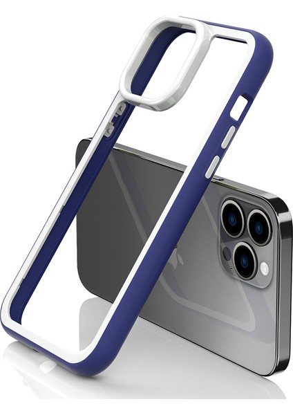 Iphone 13 Pro Max Telefon Kılıfı Için Şok Geçirmez Temiz Telefon Kılıfı Akrilik Geri+Renkli Çift Çıkarılabilir 2-1 Arada Kapak Mavisi (Yurt Dışından) fiyatları