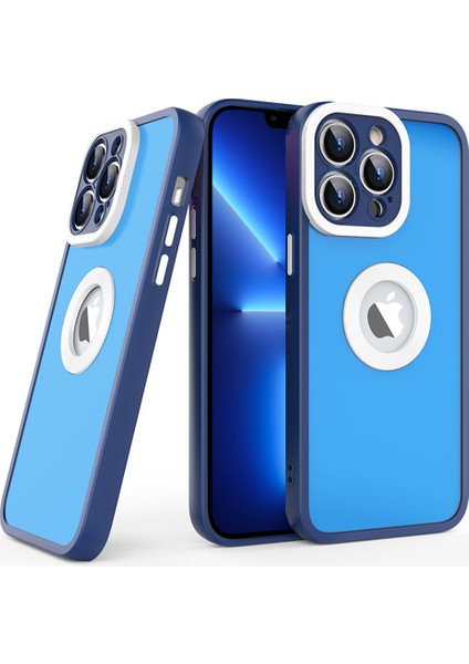 Iphone 13 Pro 6.1 Inç Kılıf Cilt Touch Ince Telefon Kapağı Için Yumuşak Tpu Pc Kılıfı -Blue (Yurt Dışından)