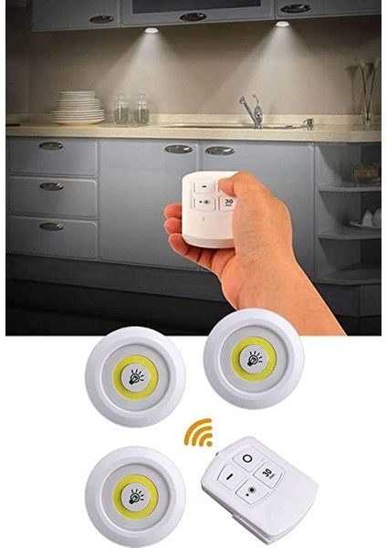 Mr Uzaktan Kumandalı Pilli Üçlü Spot LED Lamba Güçlü beyaz ışık fiyatları