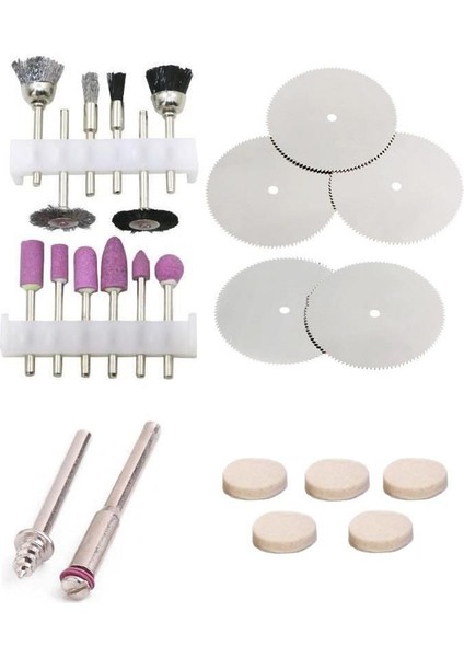 Hobi Gravür Taşlama Makinesi Pimli Aksesuar Seti 24 Parça Hobi Cihazları Için Mini Set