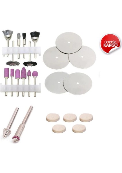 Hobi Gravür Taşlama Makinesi Pimli Aksesuar Seti 24 Parça Hobi Cihazları Için Mini Set