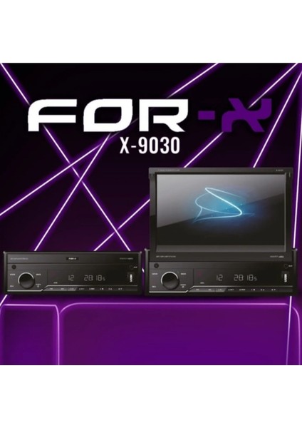 X-9030 Indach Oto Teyp Açilir Ekran Yeni Seri