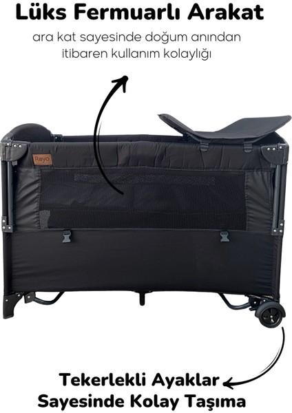 Premium Anne Yanı Park Yatak 70X110 cm Siyah fiyatları