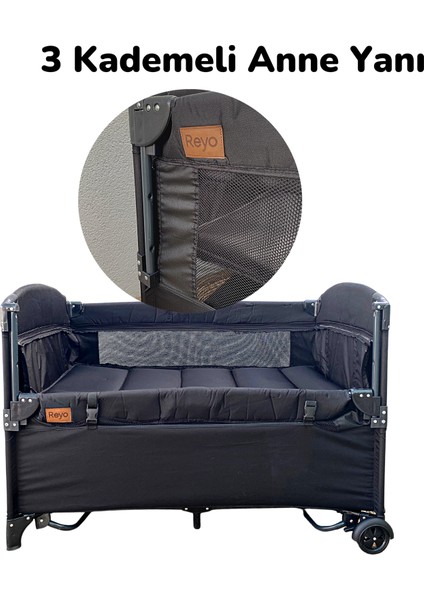 Premium Anne Yanı Park Yatak 70X110 cm Siyah indirimleri