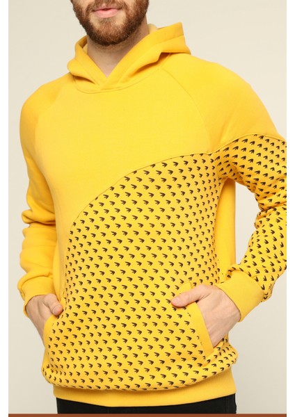 Kapşonlu Baskılı Kanguru Cepli Sweatshirt indirimleri