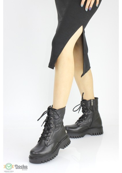 Mammimia Kadın Hakiki Deri Ortopedik Günlük Kalın Taban Bot M24/KB1885Y modelleri