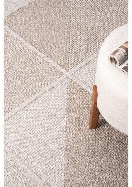 Bej Krem Saçaklı Dokuma Halı Oturma Odası Salon Halısı modelleri