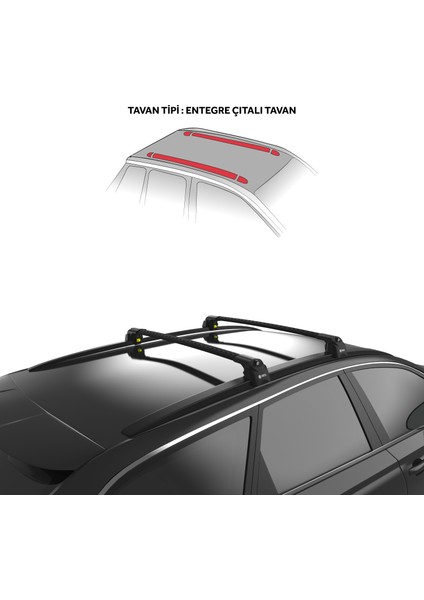 Peugeot 5008 (T87) 2017-2023 Turtle Air2 Ara Atkı Siyah