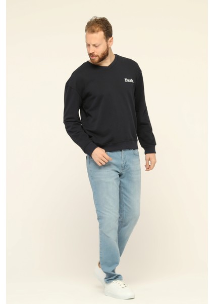 Owut Collection Lacivert V Yaka Sweatshirt