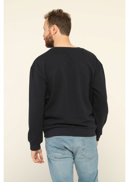 Owut Collection Lacivert V Yaka Sweatshirt