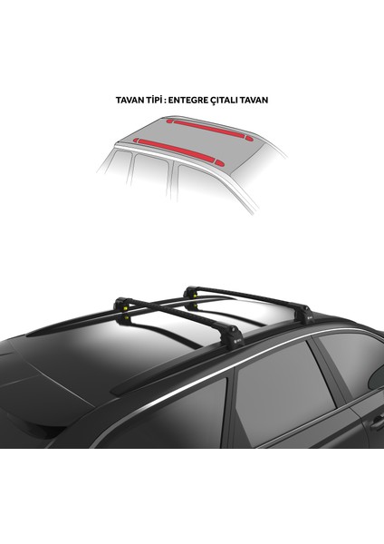 Renault Koleos 2017-2023 Turtle Air2 Ara Atkı Siyah