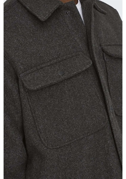 Erkek Onsash Regular Fit Çift Cep Gömlek 22023564 Siyah