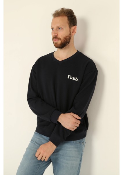 Lacivert V Yaka Sweatshirt fırsatları