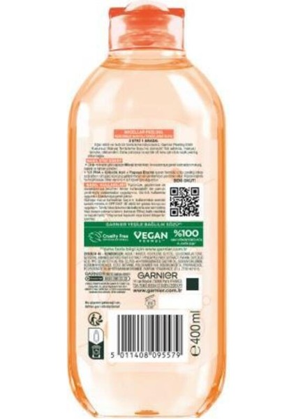 Micellar Kusursuz Makyaj Temizleme Suyu Peeling 400 ml x 2 Adet modelleri