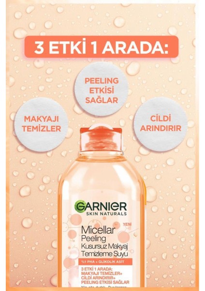 Micellar Kusursuz Makyaj Temizleme Suyu Peeling 400 ml x 2 Adet fırsatları