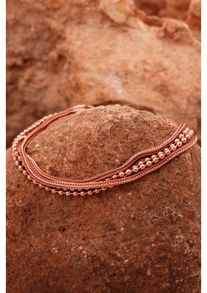 Hasır Elişi Rose Gümüş 4423 Bileklik