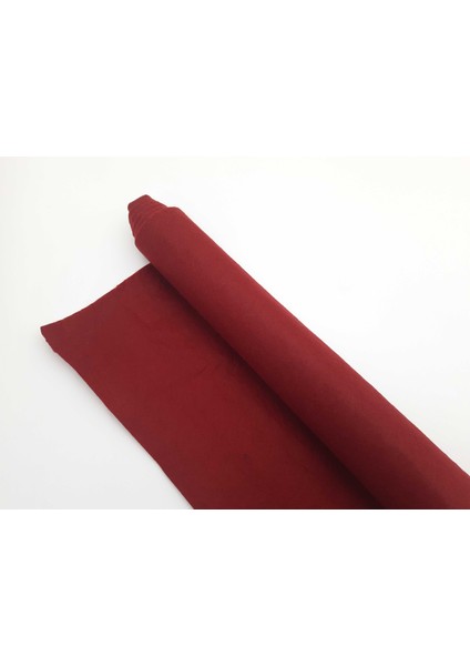 Bordo Renginde Ince Keçe 1mm Kalınlığında (100 cm x 85 cm Boyutunda)