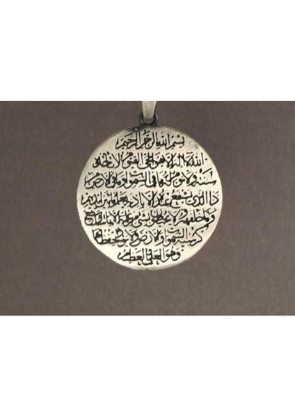 Nazar Dualı ve Ayetel Kürsi Unisex 925 Ayar Gümüş Kolye Ucu fırsatları