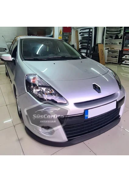 ŞüsCarOto Aksesuar Renault Clio 3 2005-2013 Uyumlu Üniversal Astra H Lip Esnek Ön Lip 2 Parça Tampon Altı Dil Karlık Ön Ek