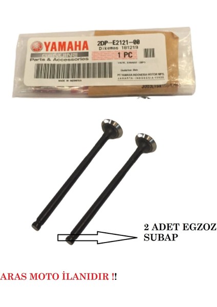Nmax 125 - 150 Egzoz Subap Takımı (Egsoz Sibop ) 2 Adet Orjinal -Arasmoto