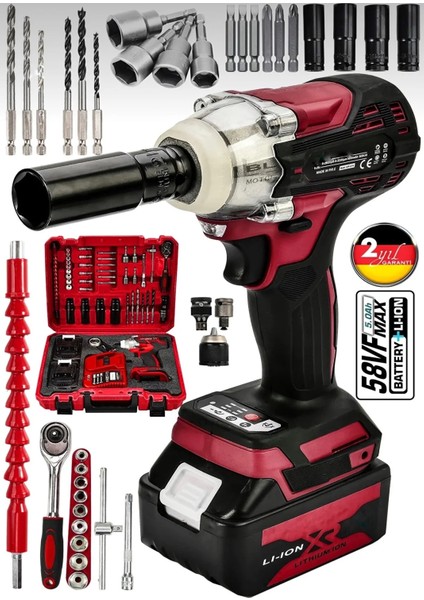 128VF Professional Somun Bijon Sökme Şarjlı Darbeli Matkap Vidalama Set Setli 32 Parça Sch1-5m