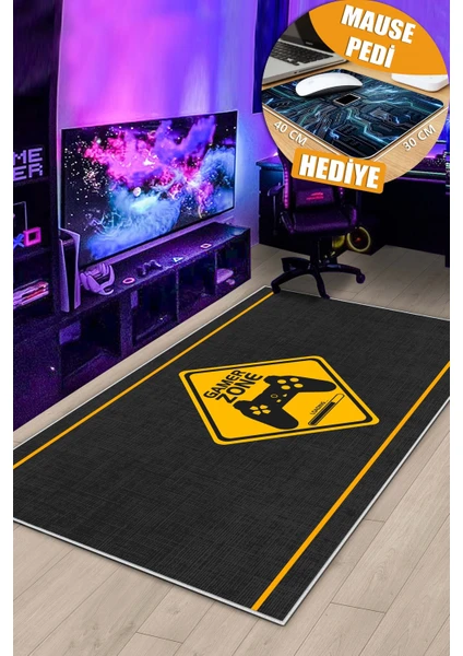 Lavita Home Makinede Yıkanabilir  Kaymaz Taban Dijital Baskı Gamer Oyun Halısı  Çocuk Odası Halısı