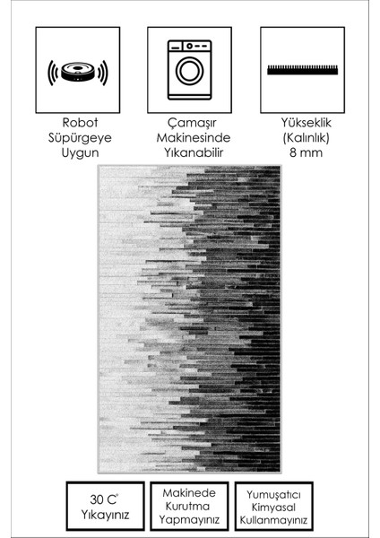 Dijital Baskı Yıkanabilir Kaymaz Gri Salon Halısı Mutfak Halısı Yolluk ve Paspas fiyatları