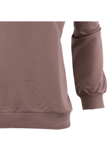 Erkek Mevsimlik Yarım Fermuarlı Dik Yaka Uzun Kollu Armalı Rahat Likralı Pamuklu İki Iplik Sweatshirt indirimleri