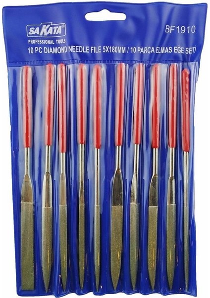 Adipa Nx2 19103 Elmas Eğe Takımı 10 Parça 3X140 mm