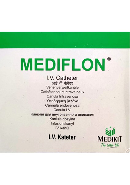 Branül (Intraket) Anjiyokat I.V Kanül Mavi (22G) 1 Kutu 100'Lü Paket fırsatları