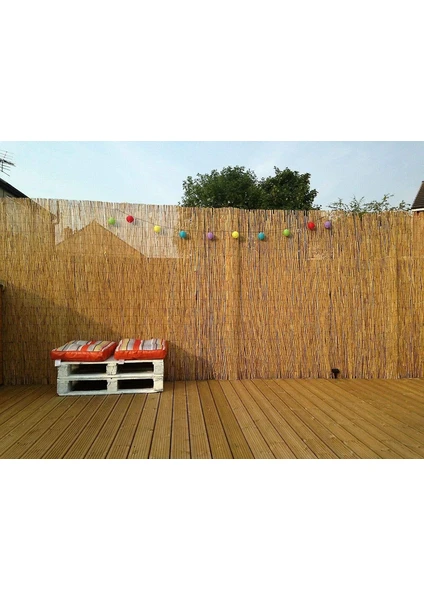 Reed Fence Uv.Misina Ip Örgülü Doğal Kamış Çit Balkon Çiti Hasır Bambu Çit Bahçe Çiti Ve Gölgelik Dekor