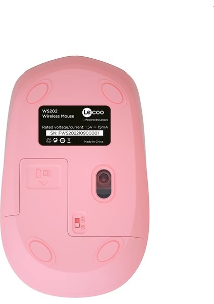 Lecoo WS202 Kablosuz 1200DPI Optic Pembe Mouse