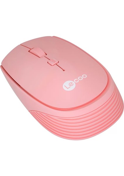 Lecoo WS202 Kablosuz 1200DPI Optic Pembe Mouse