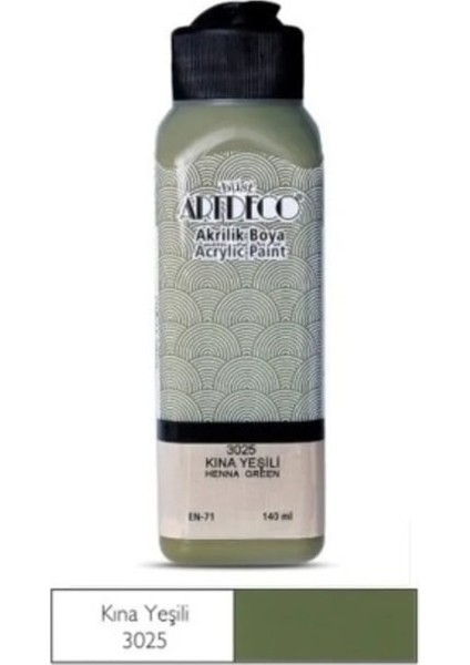 Artdeco Kına Yeşili Yeni Formül Akrilik Boya 140 ml