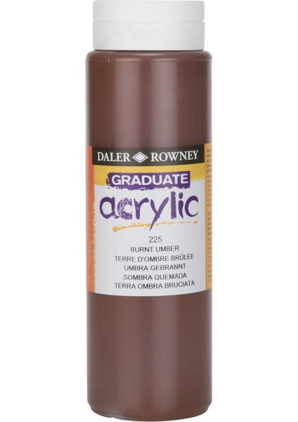 Graduate Akrilik Boya 500ML N:225 Burnt Umber