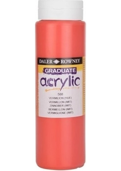 Graduate Akrilik Boya 500ML N:588 Vermilion Hue