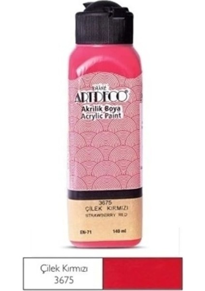 Artdeco Çilek Kırmızı Yeni Formül Akrilik Boya 140 ml