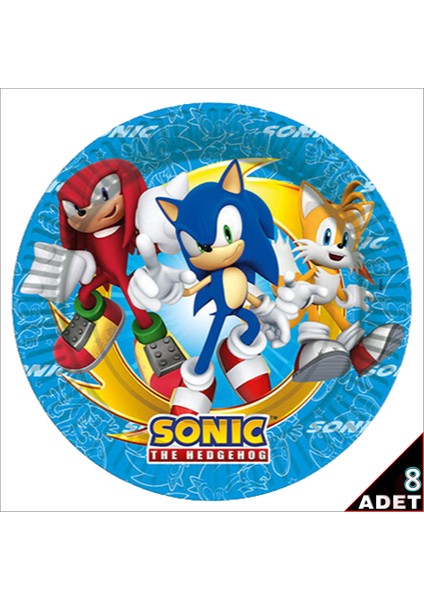 Sonic, Karton Tabak - 23CM x 8 Adet