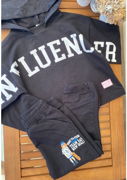 Babyaden Siyah Şardonsuz 2 Iplik Dokuma Kız Çocuk Eşofman Takımı fiyatları