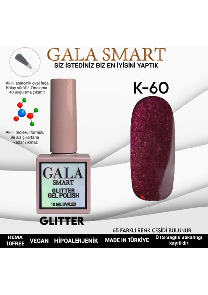 Glıtter Kalıcı Oje 10 Mle K60